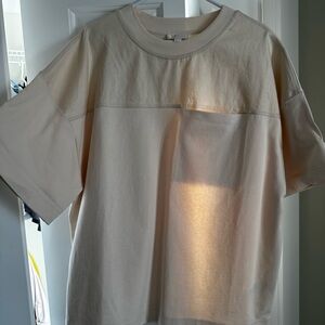 NWOT COS ivory oversized shirt with pocket